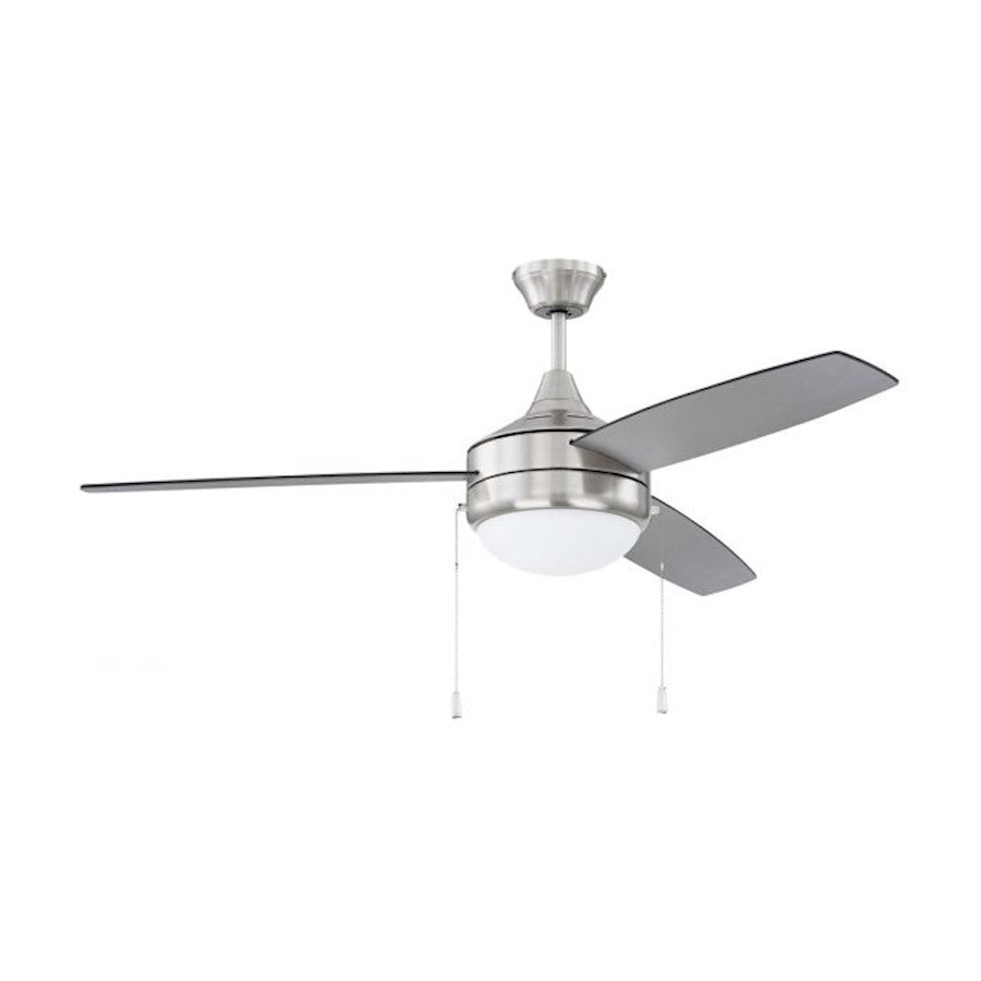 Craftmade Phaze 52" 3 Blade Fan with Light Kit, Nickel - EPHA52BNK3-BNGW