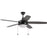 Craftmade Phaze 52" 5 Blade Ceiling Fan with Light Kit, Flat Black - EPHA52FB5