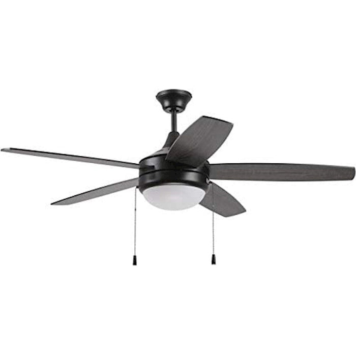 Craftmade Phaze 52" 5 Blade Ceiling Fan with Light Kit, Flat Black - EPHA52FB5