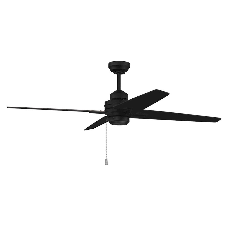 Craftmade Maddie 52" Ceiling Fan, Flat Black/Greywood - MDE52FB4