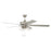 Craftmade Outdoor Super Pro 60" Ceiling Fan, Nickel/4 Light Kit/Clear - OS104PN5