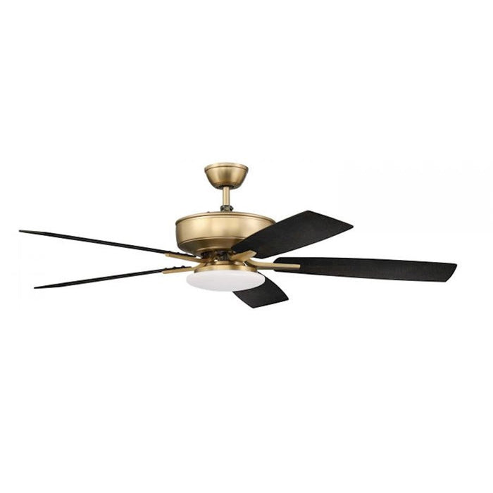 Craftmade Pro Plus 52" Fan w/Blades, Low Profile Light, Brass - P112SB5-52BWNFB