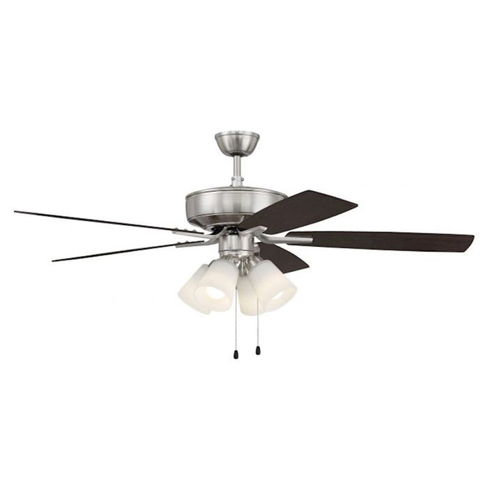 Craftmade Pro Plus 114 52" Fan With Blades, 4 Light Kit