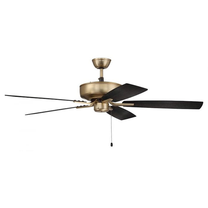 Craftmade Pro Plus 52" Fan with Blades, Satin Brass - P52SB5-52BWNFB