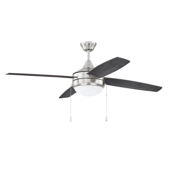 Craftmade 52" Phaze 4 Ceiling Fan, Brushed Nickel/Silver - PHA52BNK4-BNGW