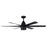 Craftmade Quirk 54" Ceiling Fan, Flat Black - QRK54FB6