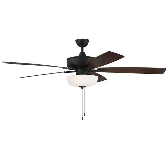 Craftmade Super Pro 111 60" Fan With Blades, White Bowl Light Kit