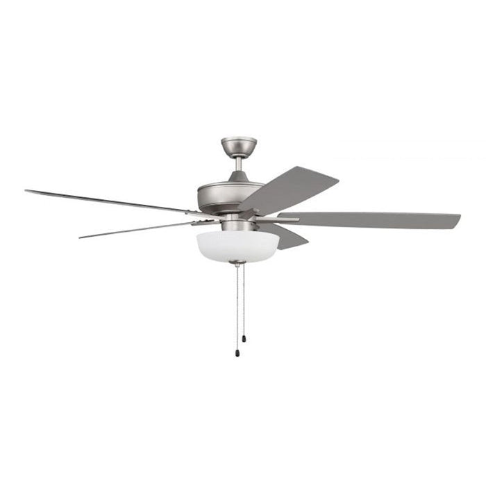 Craftmade Super Pro 60" Fan w/Blades, Low Profile Light, NKL - S112BN5-60BNGW