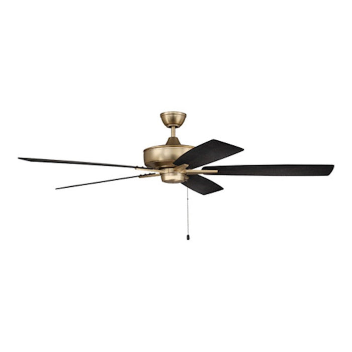 Craftmade Super Pro 60" Fan with Blades, Satin Brass - S60SB5-60BWNFB