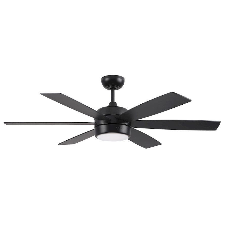 Craftmade Trevor 52" Ceiling Fan, Black/Greywood/Lighti kit - TRV52FB6