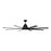 Craftmade Wingtip 72" Ceiling Fan with Blades, Flat Black - WTP72FB8