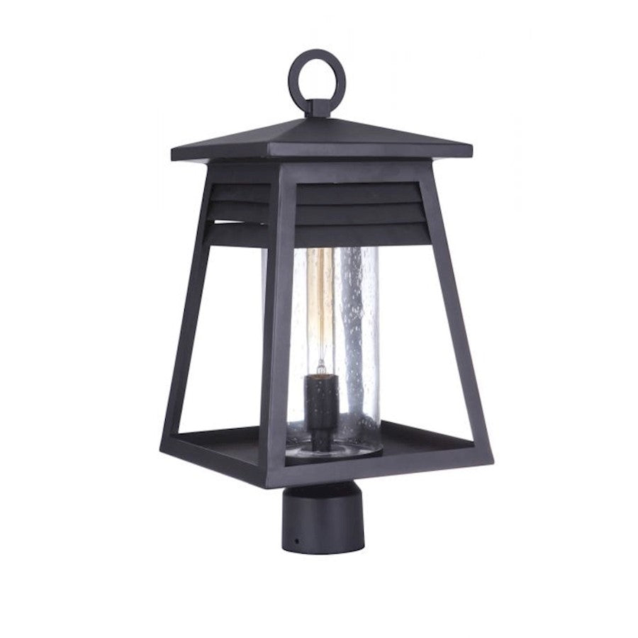 Craftmade Becca 1 Light Large Outdoor Post Mount, Matte Black - ZA2725-TB