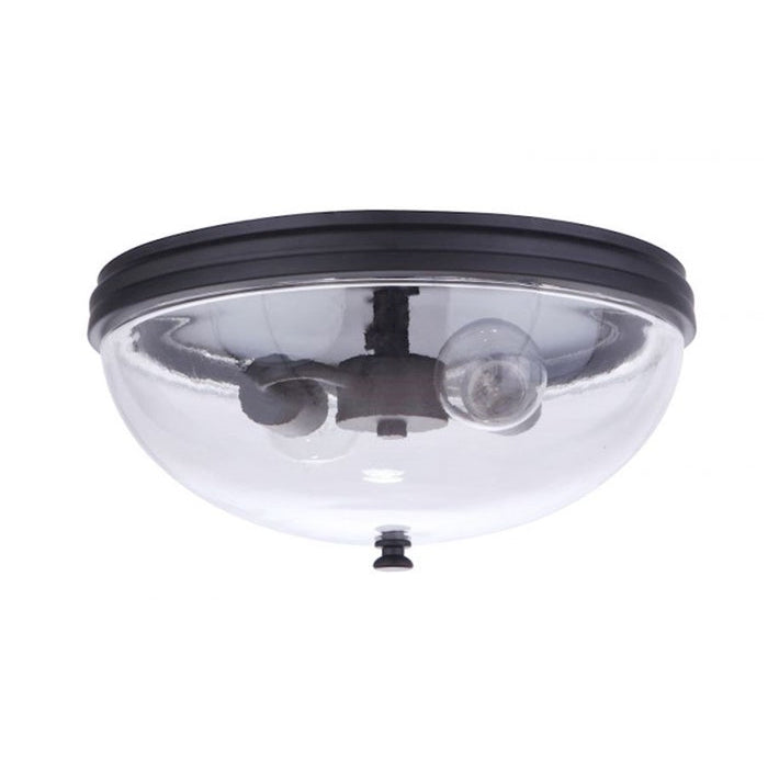 Craftmade Sivo 2 Light Outdoor Flush Mount, Midnight - ZA3537-MN