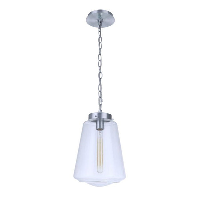 Craftmade Laclede 1 Light Outdoor Pendant, Satin Aluminum - ZA3821-SA