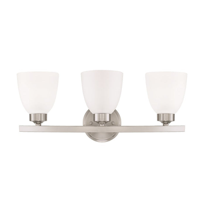 HomePlace by Capital Lighting Jameson 3 Light Vanity, Nickel - 114331BN-333