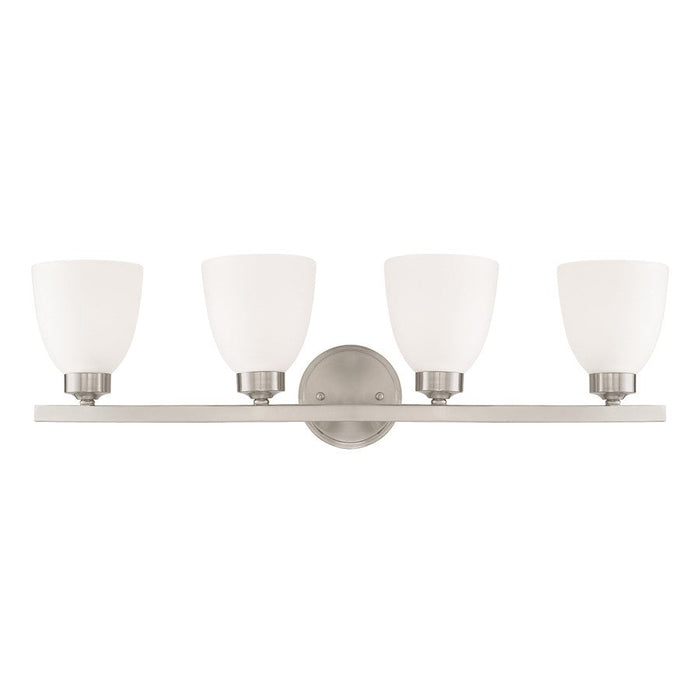 HomePlace by Capital Lighting Jameson 4 Light Vanity, Nickel - 114341BN-333