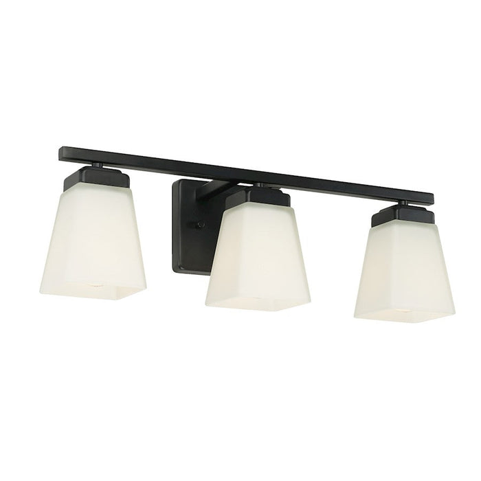 HomePlace Lighting Baxley 3 Light Vanity, Black/White - 114431MB-334