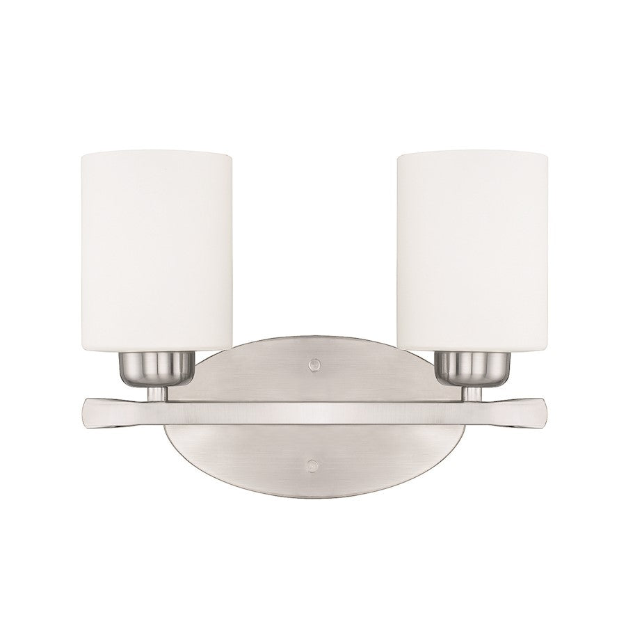 HomePlace by Capital Lighting Dixon 2 Light Vanity, Nickel - 115221BN-338