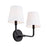 Capital Lighting Dawson 2-Light Vanity, Matte Black - 119321MB-674