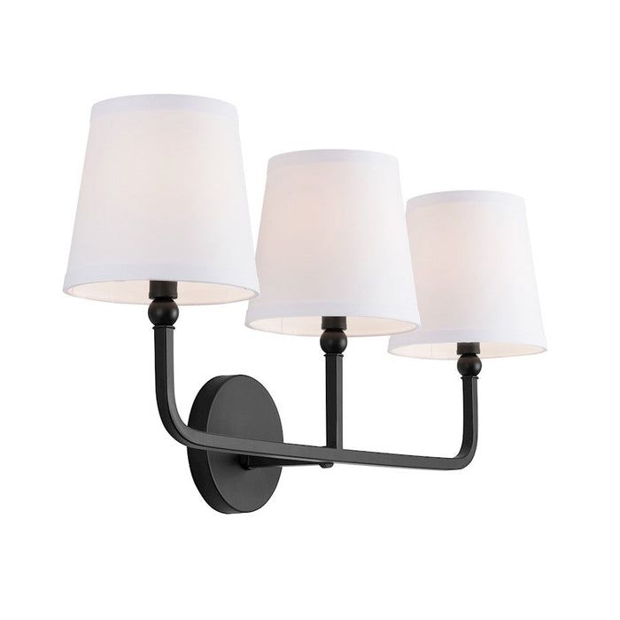 Capital Lighting Dawson 3-Light Vanity, Matte Black - 119331MB-674