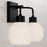 Homeplace Lighting Tanner 2 Light Vanity, Black/Soft White