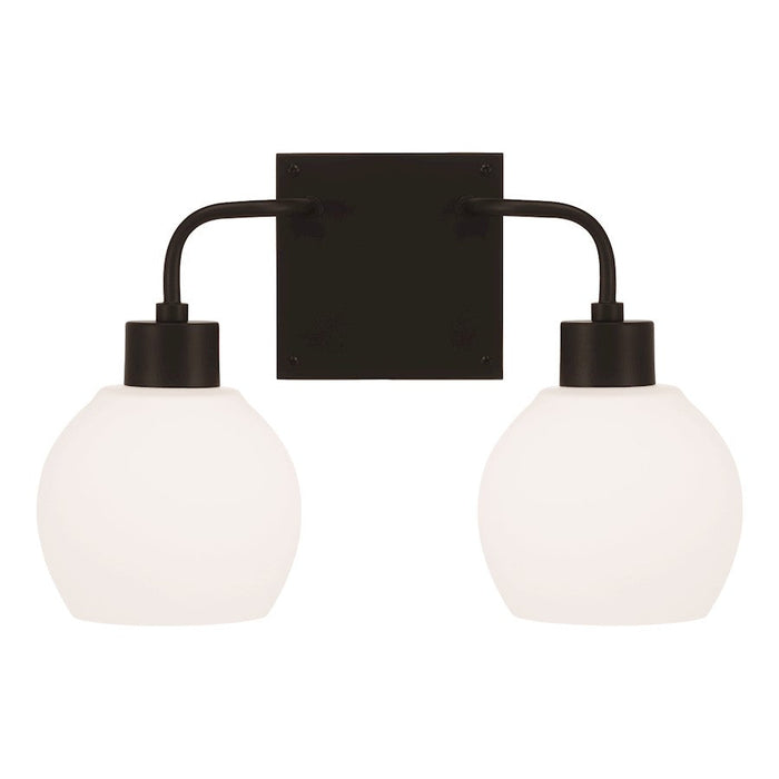 Homeplace Lighting Tanner 2 Light Vanity, Black/Soft White