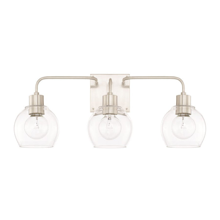 HomePlace by Capital Lighting Tanner 3 Light Vanity, Nickel - 120031BN-426