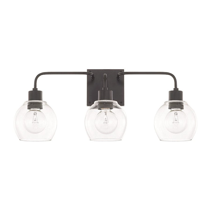 HomePlace by Capital Lighting Tanner 3 Light Vanity, Matte Black - 120031MB-426