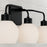 Homeplace Lighting Tanner 3 Light Vanity, Black/Soft White