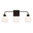 Homeplace Lighting Tanner 3 Light Vanity, Black/Soft White