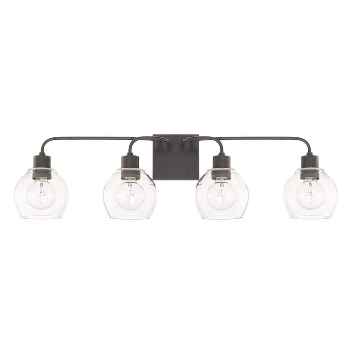 HomePlace by Capital Lighting Tanner 4 Light Vanity, Matte Black - 120041MB-426