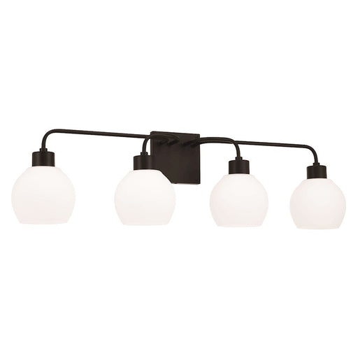 HomePlace Lighting Tanner 4 Light Vanity, Black/Soft White - 120041MB-540