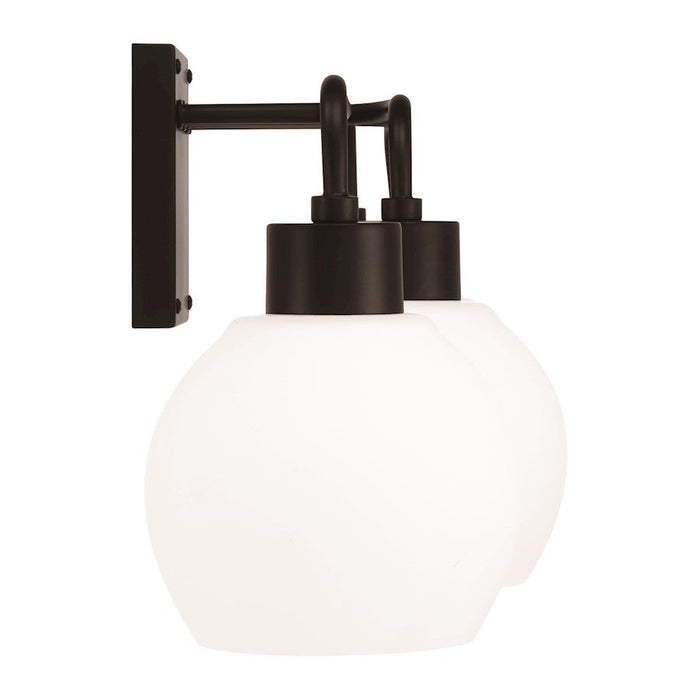 Homeplace Lighting Tanner 4 Light Vanity, Black/Soft White