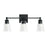 Capital Lighting Rory 2 Light Vanity in Matte Black/Clear