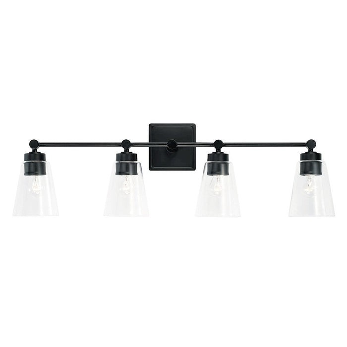 Capital Lighting Rory 2 Light Vanity in Matte Black/Clear