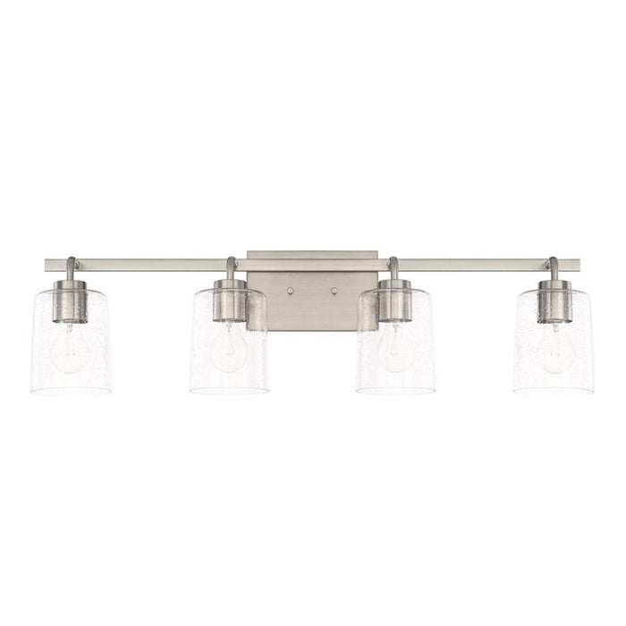 HomePlace by Capital Lighting Greyson 4 Light Vanity, Nickel - 128541BN-449