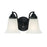 Capital Lighting Brady Vanity, Black/White Faux Alabaster -