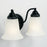 Capital Lighting Brady Vanity, Black/White Faux Alabaster -