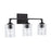 Capital Lighting Clint 3-Light Vanity, Black Iron/Clear Water - 137331BI-486