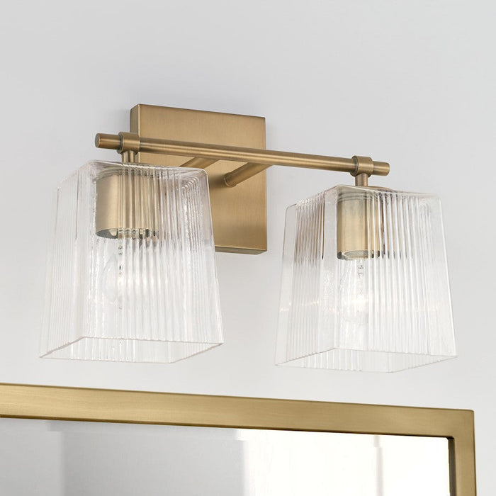 Capital Lighting Lexi Vanity, Clear Fluted