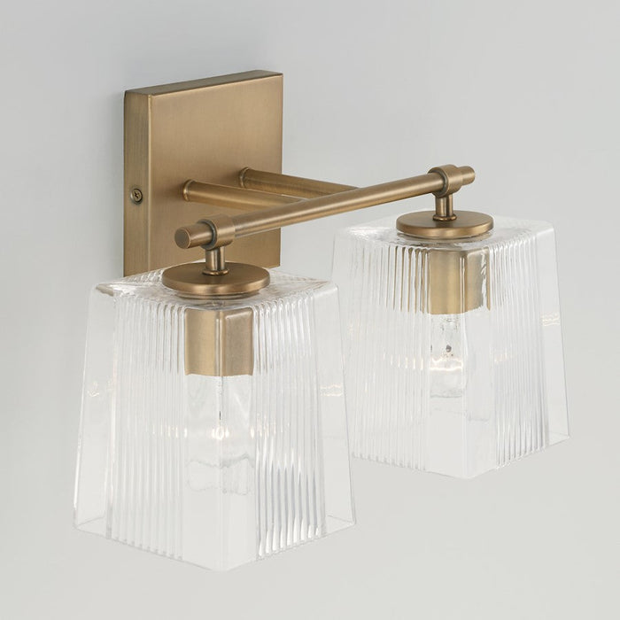 Capital Lighting Lexi Vanity, Clear Fluted