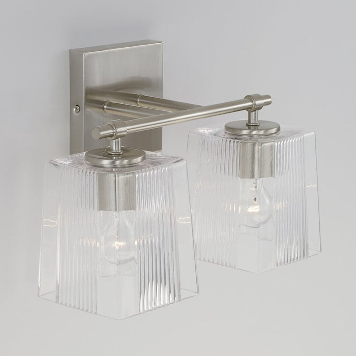 Capital Lighting Lexi Vanity, Clear Fluted