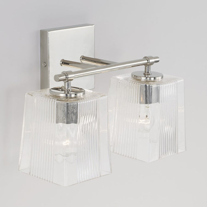 Capital Lighting Lexi Vanity, Clear Fluted