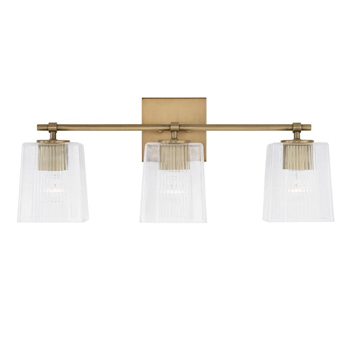 Capital Lighting Lexi Vanity, Clear Fluted