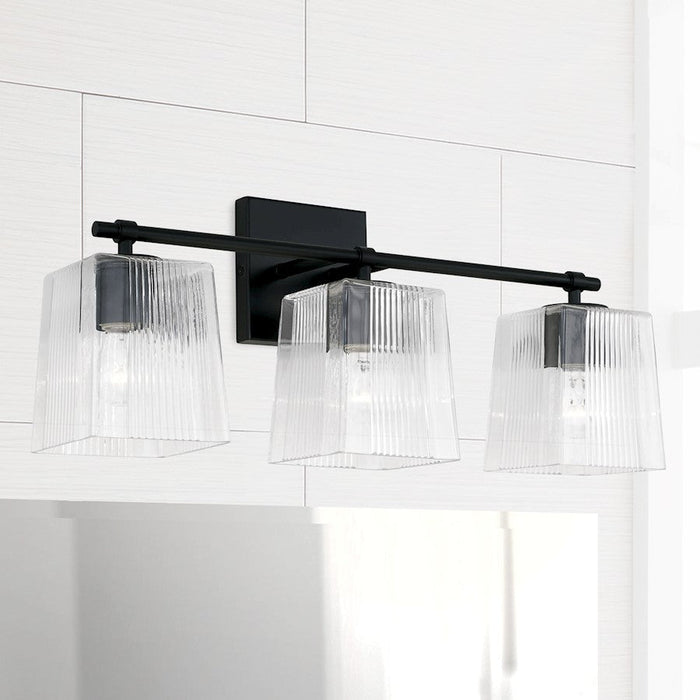 Capital Lighting Lexi Vanity, Clear Fluted