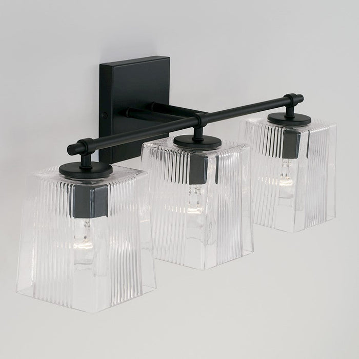 Capital Lighting Lexi Vanity, Clear Fluted