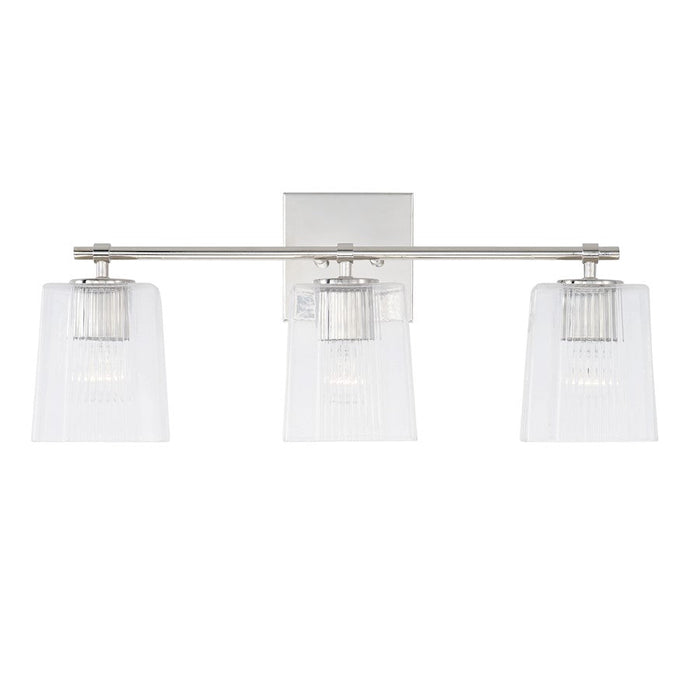 Capital Lighting Lexi Vanity, Clear Fluted