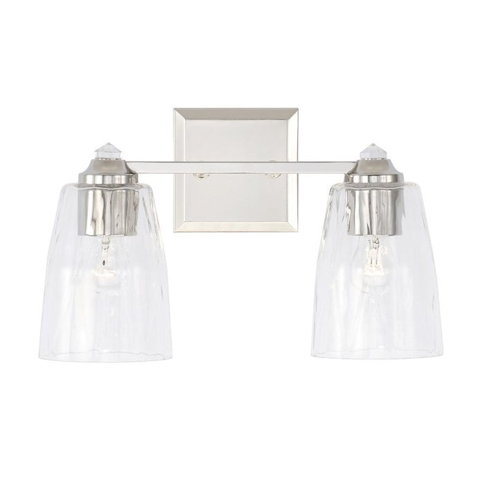 Capital Lighting Laurent Vanity in Polished Nickel/Clear