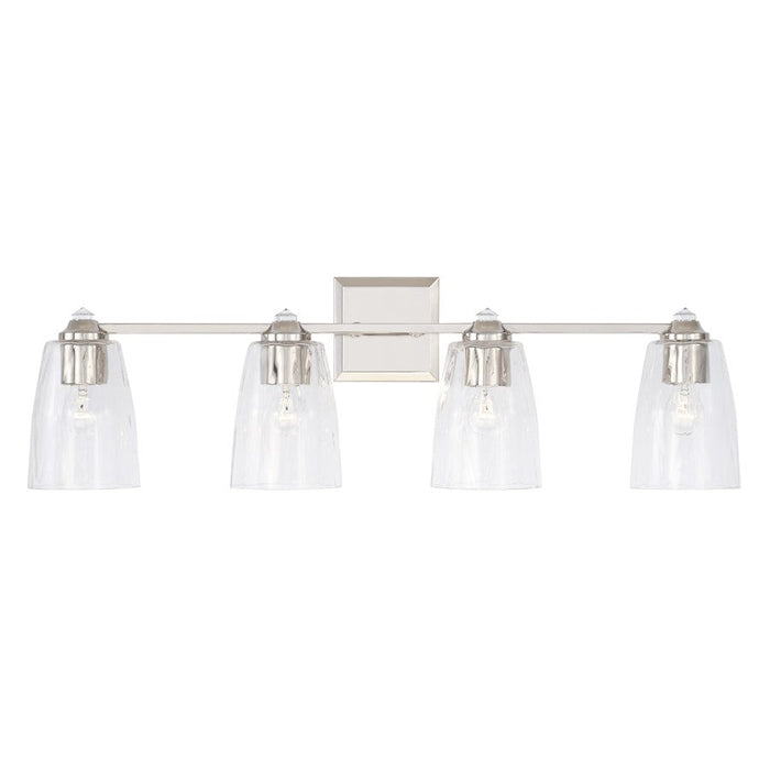 Capital Lighting Laurent Vanity in Polished Nickel/Clear