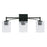 Capital Lighting Peyton Vanity, Matte Black/Clear Seeded